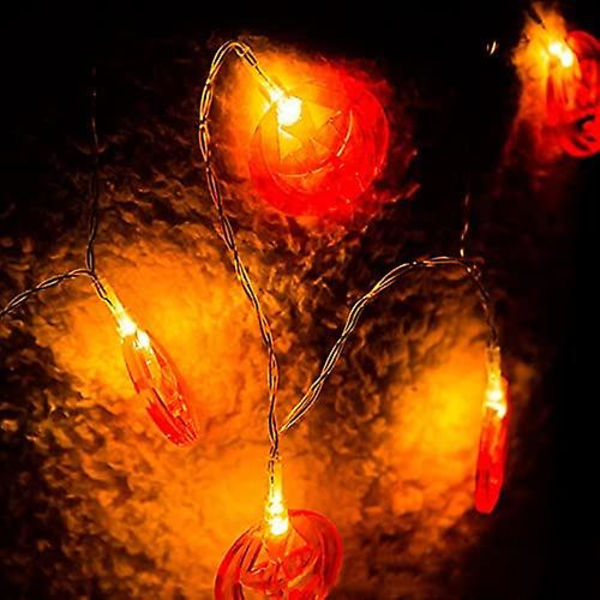 Utomhus 6m 40 LED Solcellsdrivna Fairy Lights för Halloween, Utomhusdekoration för Fest, Halloween, Trädgård, Semester, Höst, Pumpa Lykta Varm Ljus