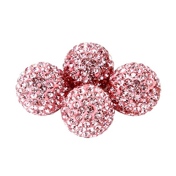 4 st Kristallkulor Diamante Däcklock Diamant Glänsande Dammskyddande Lock Biltillbehör (rosa) Rosa4P Pink 4Pcs
