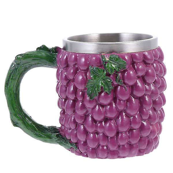 1 stk Udendørs 3D Frugt Krus Rustfrit Stål Øl Kande Kreativ Frugt Mønster Kande Lilla 14X10X8.5CM Purple 14X10X8.5CM