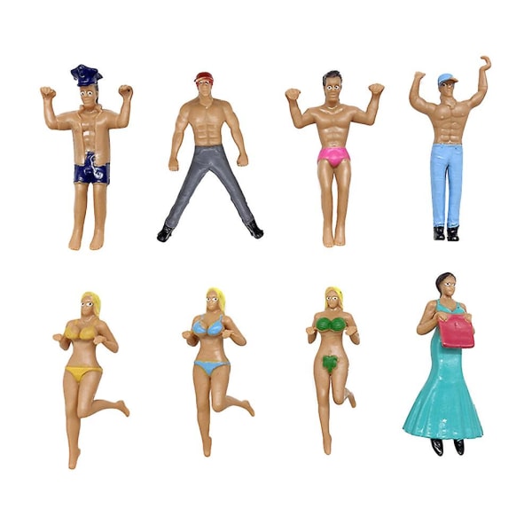 8 st Glasfigurer Actionfigurer Dockvin Glas Charm Drink Markörer Miniatyrfigurer Modeller Blandade Färger 6.5x3cm Assorted Color 6.5x3cm