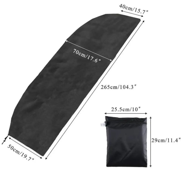 Cover passar utomhusparaplyer - Vattentätt fribärande offset cover med robust dragkedja - Inklusive stödstång S