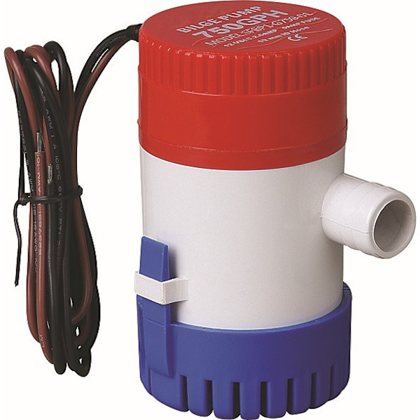Länspump för båt DC12V 1100GPH Liten länspump 12 Volt Elektrisk vattenpump Låg ljudnivå med strömbrytare
