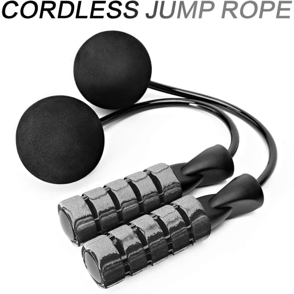 Jump Rope, Training Ropeless Skipping Rope for Fitness, Adjustable Weighted Cordless Jump Rope for Men Women Kids