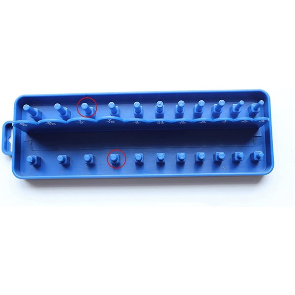 Bärbar Hylsbricka, Kraftiga Hylshållare, Hylsklämma Skena Verktyg (3st, Blå)