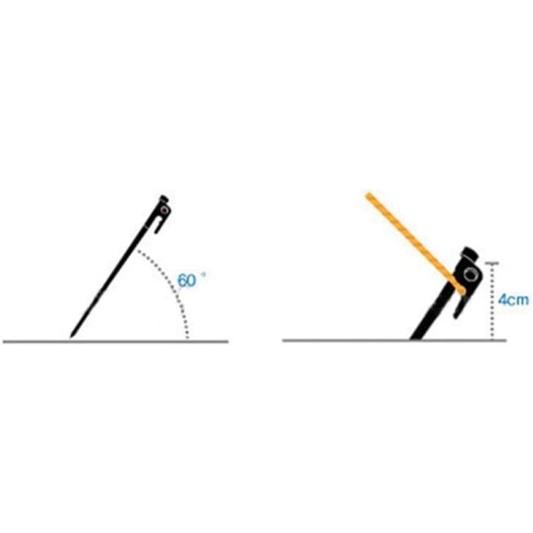 Campingspinnar 10 st Tältpinnar Heavy Duty Svart Stål Metall Campingspinnar Markspikar Utomhus