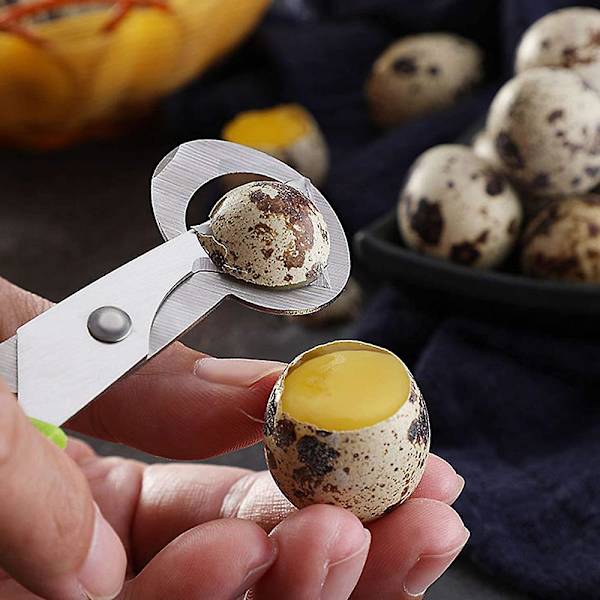 4 stk. Vakteleggkutter Kjøkken Egg Saks Verktøy Vaktelegg Skall Kutter Separator Liten Vaktelegg Cracker Vaktel Saks Åpner Svart Black