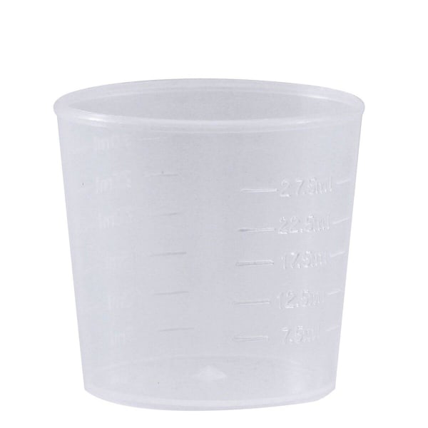 50st 30ml Plast Graduated Cups Måttskala Cups Transparent vätskebehållare för blandning av färgfläck Epoxiharts50st 50pcs