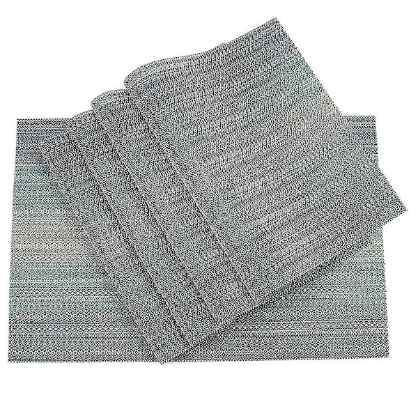 Pöytäliinat, 4 kpl, ristikudos, vinyyli (punainen)