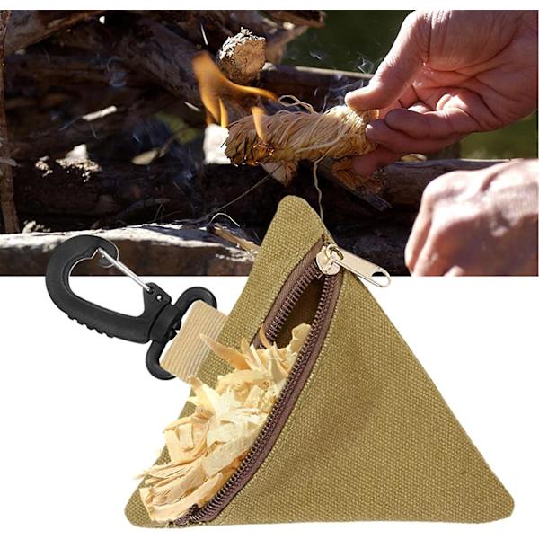 Foderpåse, Portabel Triangulär Canvaspåse, Lätt Att Förvara Och Bära, Med Spänne Och Dragkedja, För Friluftsentusiaster (2st, Khaki + Armégrön)