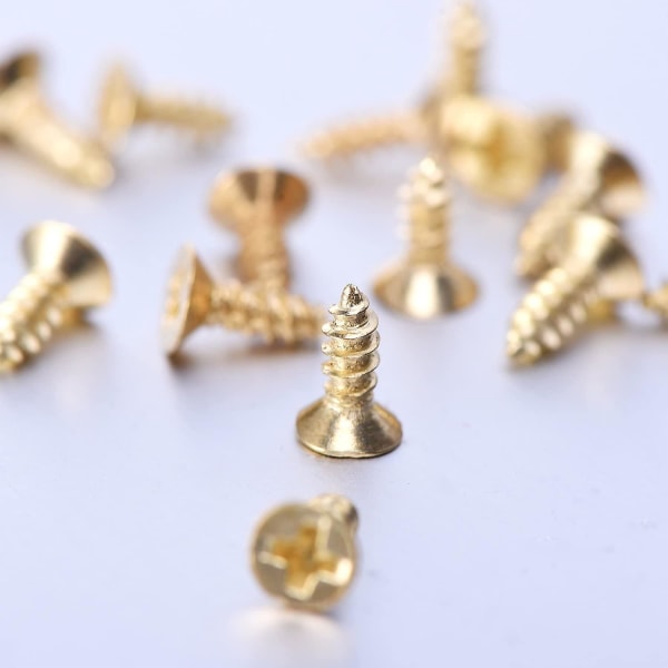 50 stk. Hængsler Butt Hinge med 200 stk. 5 mm Mini Messing Kul Sort Udskiftningsskruer
