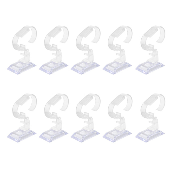 10 st Klockvisningsställ i Plast, Stativ, Hyllor, C-Ring, Klockvisningsrekvisita, Frostad Transparent, 9,7 x 5,5 cm Frosted transparency 9.7X5.5CM