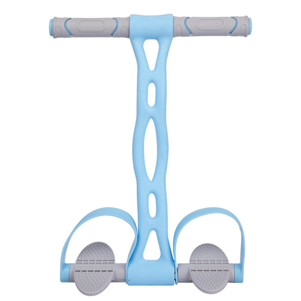 (Blå) Elastiskt Yogapedal-Dragband, Naturligt Latex Spänningsrep Fitnessutrustning, för Buk/Midja/Arm/Bensträckning