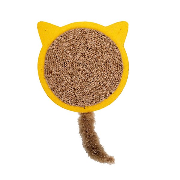 Katt Leksaker Sisalstolpe Katt Klösbräda Klösdyna Katt Klösleksak Katt Klösstolpe Husdjurstillbehör Yellow 31*31*1cm
