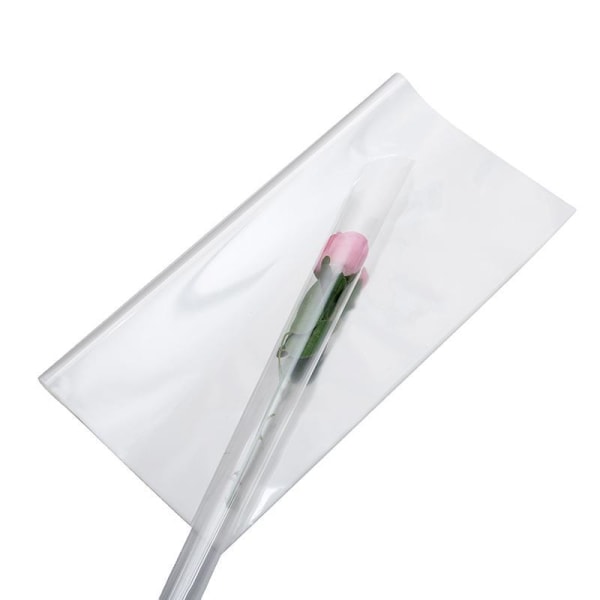 Transparent støvbeskyttende papirblomst telefon blomster plastik emballage vandtæt plastik papir butik buket glas 54 * 54cm