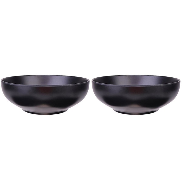 2 kpl Udon-nuudelivuokaa Pastavuokaa Vauvan ruokakulhoja Keittiön keittovuokaa Siru-kulho Musta 19X19X6CM Black 19X19X6CM