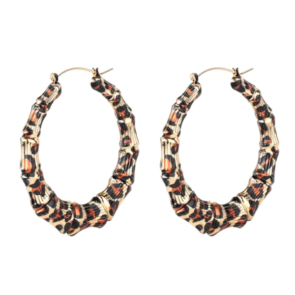 Leopard Hoop Øreringe til Kvinder - Store Statement Geometriske Cirkel Øreringe, Drop Dangle Øreringe Mode Smykker til Piger