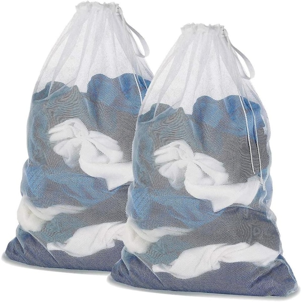 Vaskepose - Vaskenett Vaskepose-vaskeposer for å beskytte Maskinvask - sett med 2 - Hvit