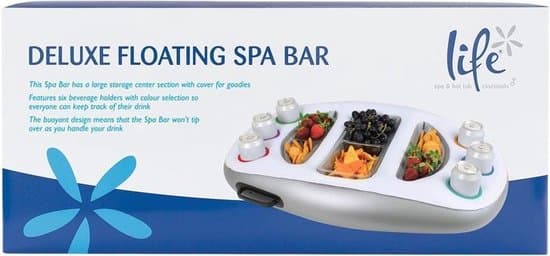 Oppustelig Spabar Bakke med Kopholdere og Serveringsrum Flydende Snackbord til Spabad Poolfester