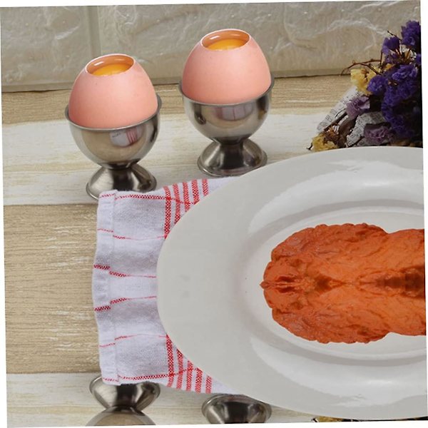 Eggeglass Eggebrett For Harde & Bløtkokte Egg Holdere Kjøkkenverktøy (2 sett, Sølv)