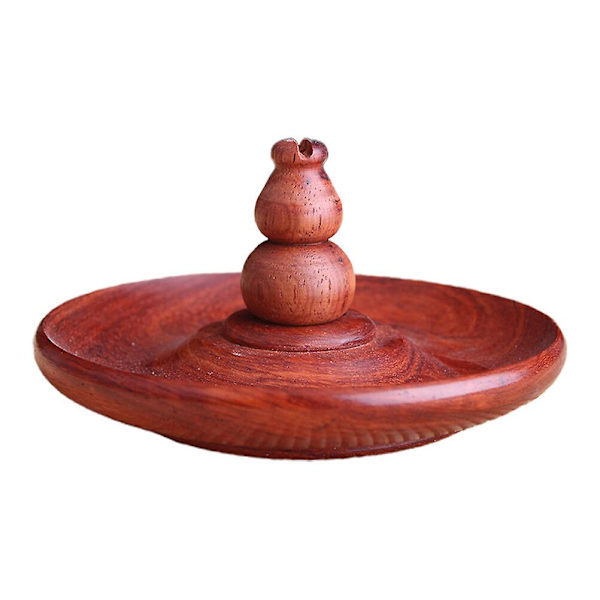Rødt Træ Pude Græskar Myggespiral Røgelseholder Buddha Indsæt Røgelsespind Brænder Stativ Ornament 10*10*5.2cm