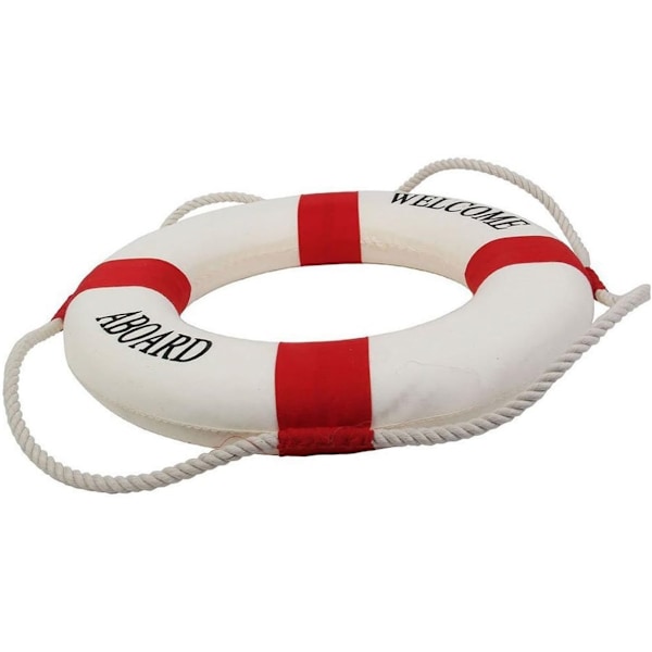 Medelhavslivboj för hem- eller väggdekoration (röd, 20 cm)
