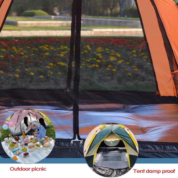 Vikbart liggunderlag i aluminiumfolie för camping, lätt värmeisoleringsmatta för vandring, backpacking och picknick