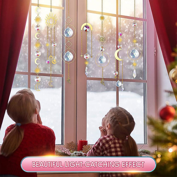 6 kpl Kristalli Aurinko Sieppaaja Ripustusvalaisin Ripustus Puutarhakalusteet Auton Sisustuskoriste