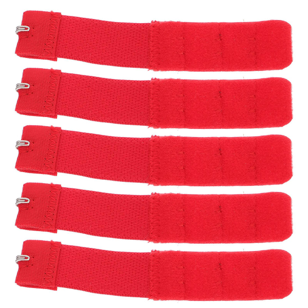 20pcs Women Bra Extension Buckles Simple Buttons Underwear AccessoriesRed10X2.3X0.3CM