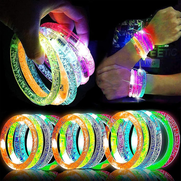 Led Armbånd, Light Up Glow Sticks Armbånd Blinkende Sports Armbånd, Glow In The Dark Halloween Fest Carnival Supplies Favors12stk 12pcs