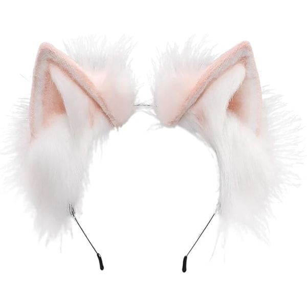 Handgjorda Fox Wolf Cat Ears Pannband för kvinnor Män Söt maskeradfestdräkt Halloween huvudtillbehör