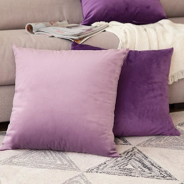 Sett med 2 fløyels putetrekk Dekorative sofa putetrekk Supermyk myk komfortabel dekorasjon Hjem Stue Soverom For sofa 40x80cm Gul