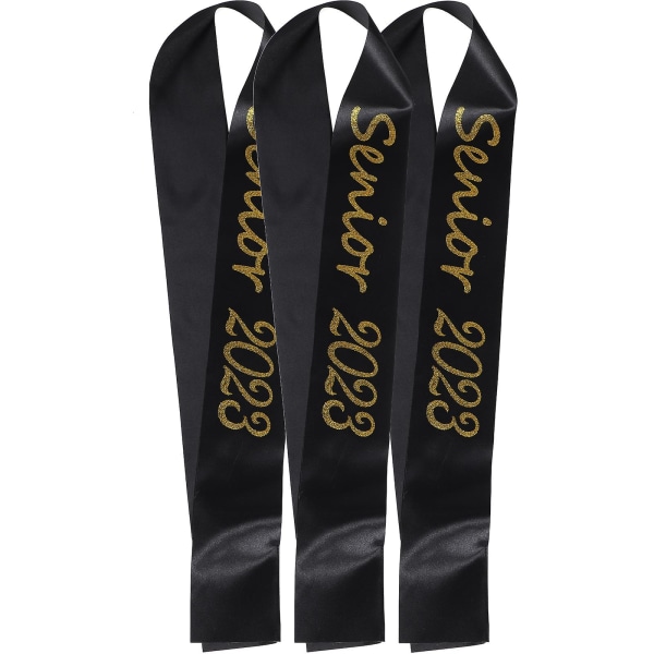 3 stk. Gradueringsceremoni Sash Klasse Af Graduering Sash Foto Props Guld 160x9.5cm Golden 160x9.5cm