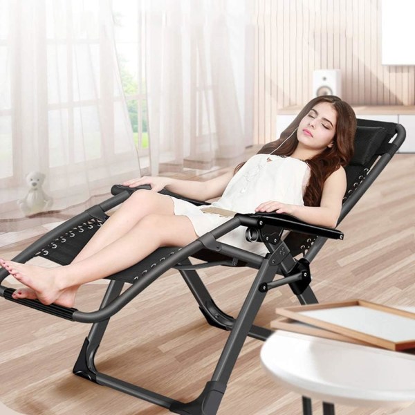 1 Pakk Zero Gravity Stol Udskiftningsstof, Grå Reparationsklud til Anti-Gravity Lounge, Mesh Del til Foldbar Recliner Sofa Udendørs