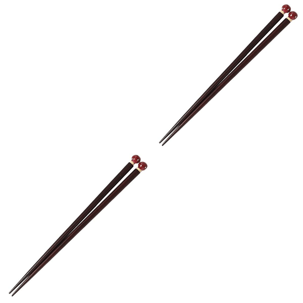 3 Par Japanska Stil Grönsaker Och Frukter Ätstänger Återanvändbara Massiva Trä Ätstänger För Hemmet 2 pairs 24*1.2cm