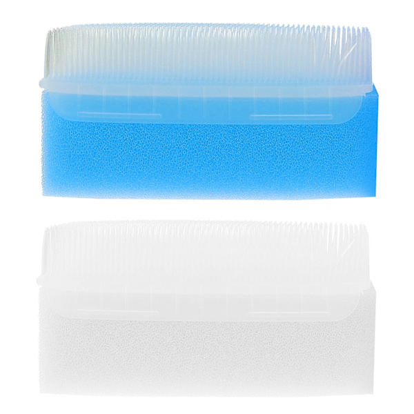 2 stk Baby Badebørste Svamp Massasje Børste Baby Sansestimulerende Børste Sansestimulerende Treningsbørste Blå 8,5x4,5x2,8cm Blue 8.5x4.5x2.8cm