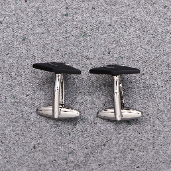 2 stk Vintage Smykker Kvinder Kvinders Manschetknapper Kvinders Gaver Vintage Manschetknapper Graduation Manschetknapper Cool Black 2.5X2CM
