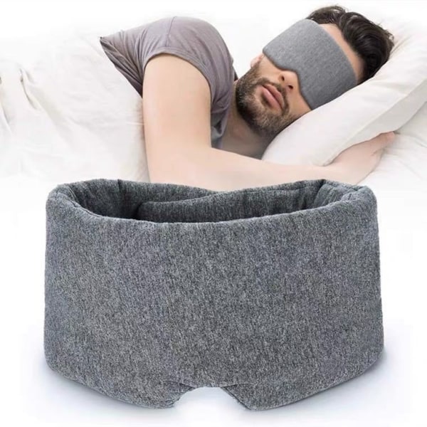 Käsintehty puuvillainen Sleep Mask Blackout - Mukava ja hengittävä silmänaamari nukkumiseen Säädettävä silmäsuoja matkapussilla