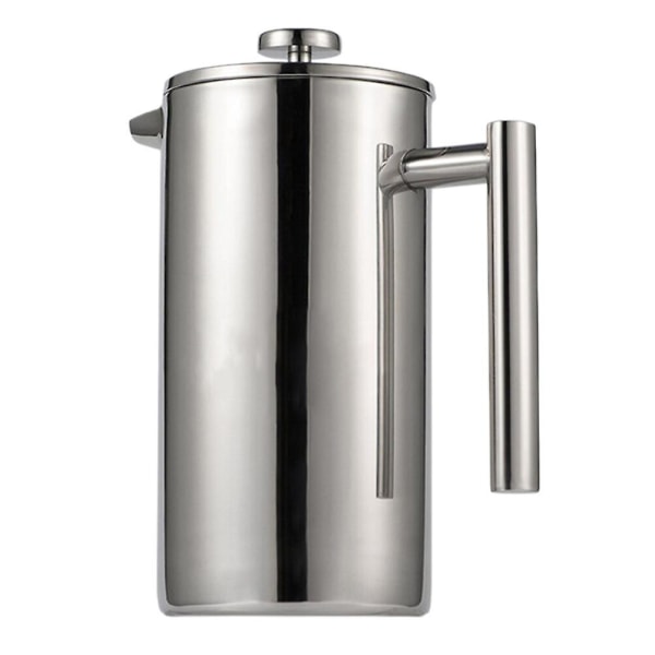 Stainless Steel Coffee Press Multi Function Coffee Pot Household Tea Kettle Infuser (800ml)Silver800