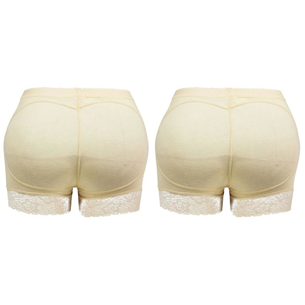 3-pack Seamless Butt Lifter Padded Lace Trosor för Kvinnor - Storlek S (Nude)2pcsS 2pcs S