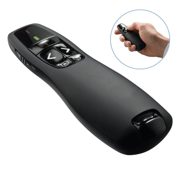 2-i-1 USB Type C Præsentation Clicker Trådløs Præsentation Fjernbetjening til PowerPoint, Powerpoint Clicker med Hyperlink & Lydstyrke Kontrol
