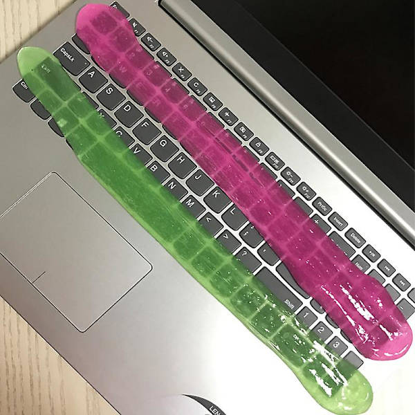 Tastatur Støv Snavs Rengøringsgel Til Mobile Bærbare Computere Bilventil Lommeregner (2 stk.) Universal Rengøringslim Magisk Støvfjerner Computer Tastatur Rengøringsslam