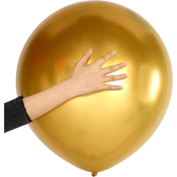 50 stk. 18 tommer Guld Metallic Balloner Blanke Latex Balloner til Fødselsdag Bryllup Fest Dekoration