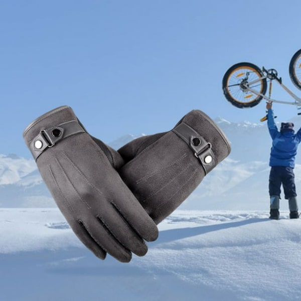 Vandtætte vinterhandsker end varme handsker Grå varme vinterhandsker