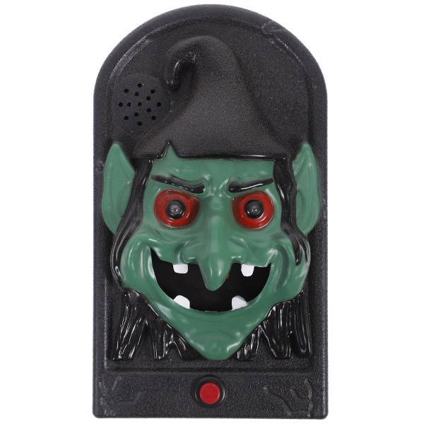 Heks Dekor Fest Dørklokke Spøkelseshus Dekor Spøkelseshus Dørklokke Lys Heks Dørklokke Grønn 19.5X Green 19.5X11CM