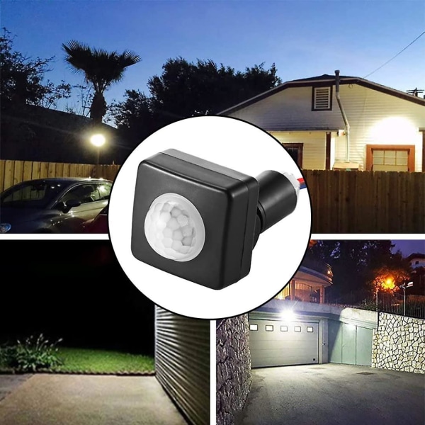 Ljusbrytare Infraröd Pir-brytare Infraröd Sensor Människokropp Infraröd Sensor Ultratunn Brytarsensor (2 st, Svart)