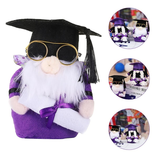 Gammel mann gaveutdeling nisser figurer Graduation Party gaver Graduation Party favoriser gave Graduation Purple 11X8CM