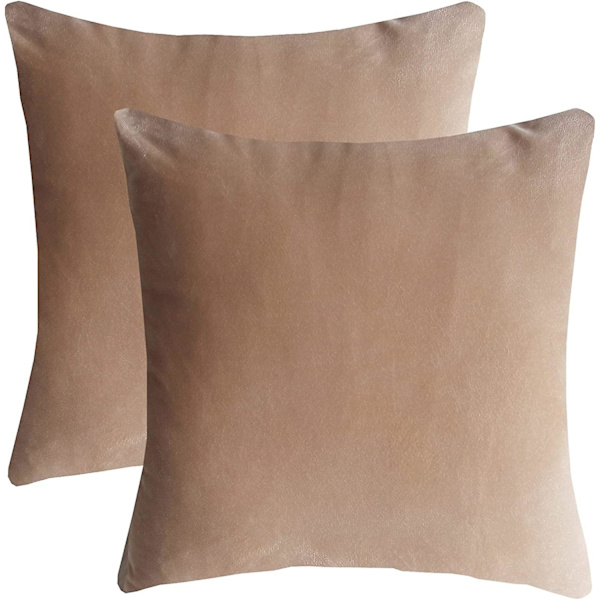 Sett med 2 putetrekk i bomull, dekorative putevar med linpute for sofa, soverom, stue, bil, 60x60 cm, påfuglblå