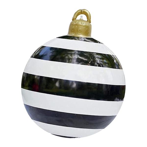 Utendørs julepynt i PVC, oppblåsbar ball med pumpe, 60 cm i diameter, hage/gård G