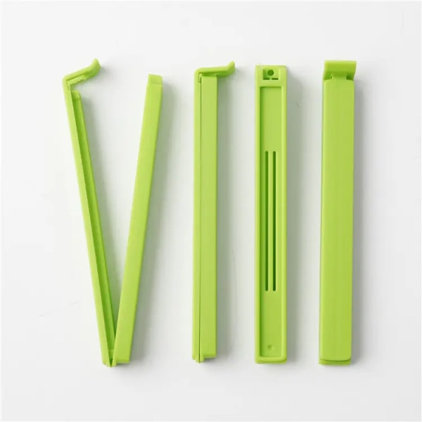 4 st Plastpåse-klämmor för Matpaket, Böjd Design Tätningsklämmor för Mat, Kök och Hem (2,9 tum)4