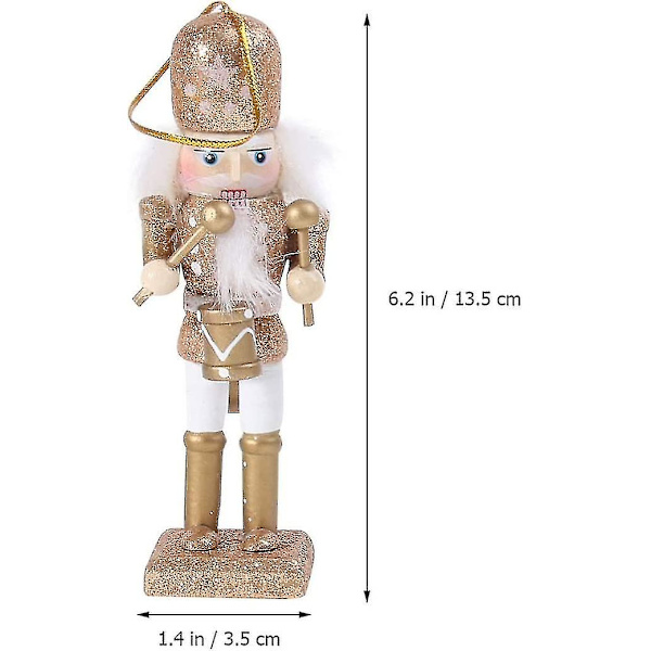 Nötkrackare Juldekorationer, Jul Nötkrackare Ornament Set, Trä Nötkrackare Hängande Dekorationer Kompatibel Med Julgran Figurer Pup